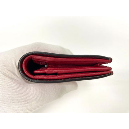 Gucci Animalier Taiga Head Leather Compact Wallet Red — view 5