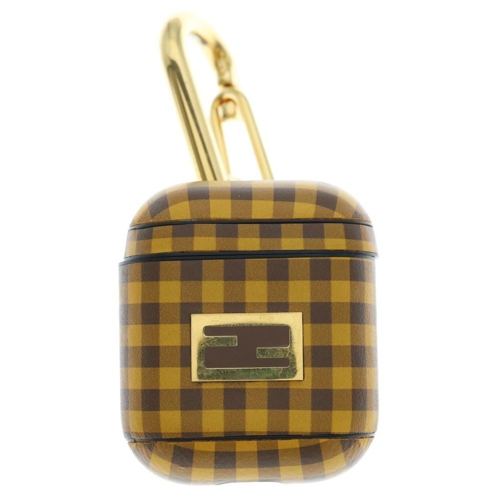 Fendi Gingham Check Airpods Case Yellow Hat
