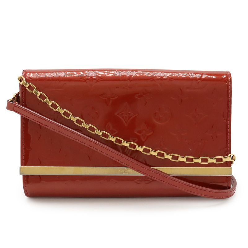 Louis Vuitton Monogram Vernis Clutch Anna Chain Bag Shoulder