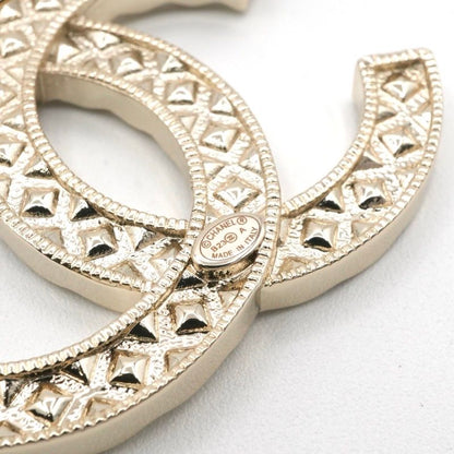 Chanel Brooch Corsage Gold Here Mark Rhinestone