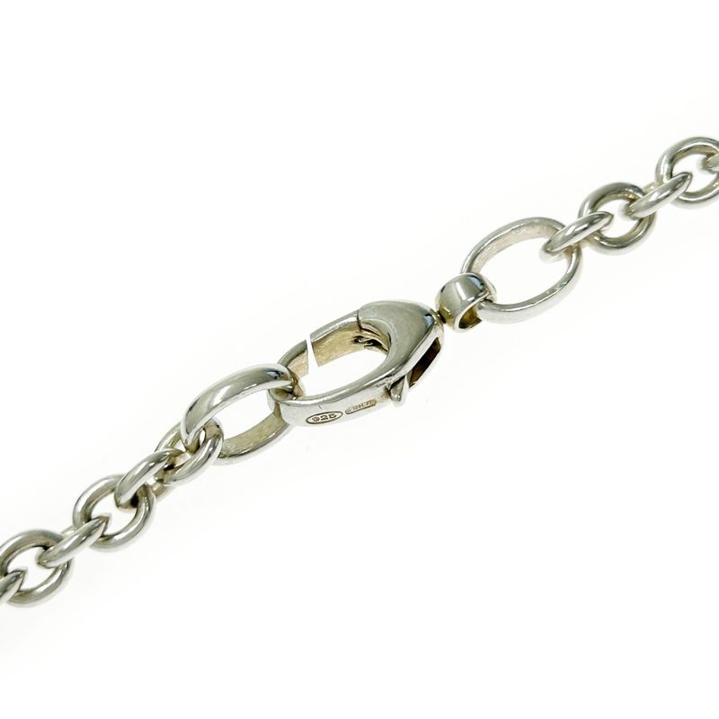 Gucci Silver Interlocking G Necklace 27.7g 925 Engraved 366825 Necklace