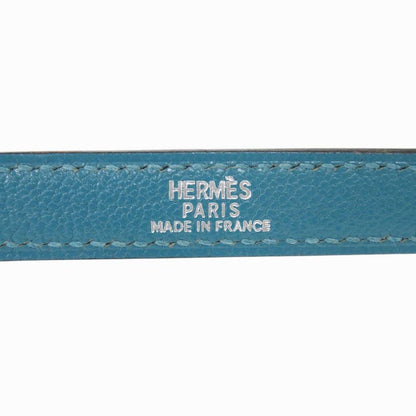 Hermes Chevre Turquoise Shoulder Strap Blue 0551 Hermes