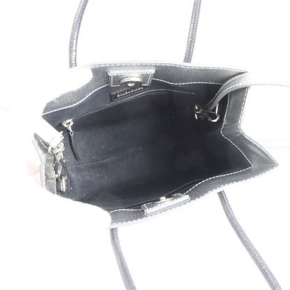 Balenciaga Shopping Tote XXS Leather 2WAY Shoulder Bag Crossbody Silver 597858