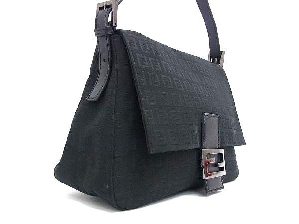 Fendi Zucca Pattern Zucchino Mamma Bucket Nylon Canvas One Shoulder