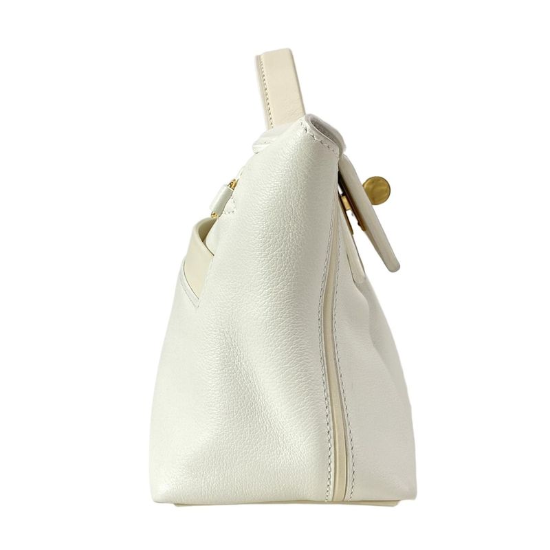 Hermes Sac 24/24 Van Cattle Mini 21 White And Nata Gold Hardware