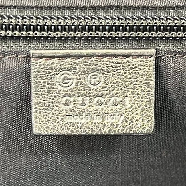 Gucci Tote White Beige Metallic Khaki Guccissima Line — view 3