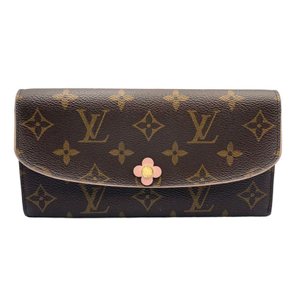 Louis Vuitton Portefeuille Emily Monogram Leather Brown Light Pink Bifold