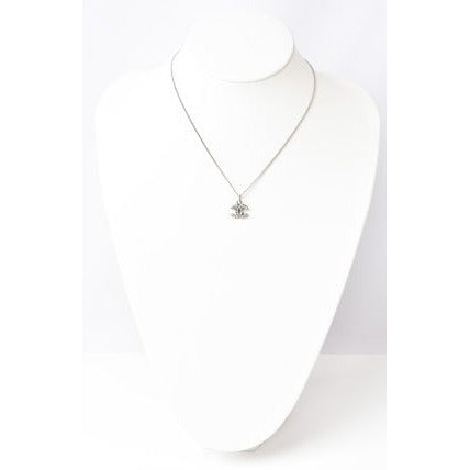 Chanel Rhinestone Silver White