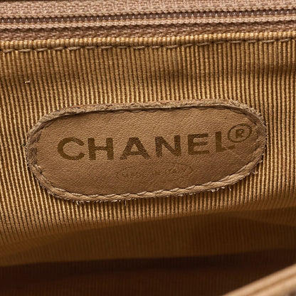 Chanel Backpack Caviar Skin Triple Coco Turnlock Beige Gold Hardware Women's