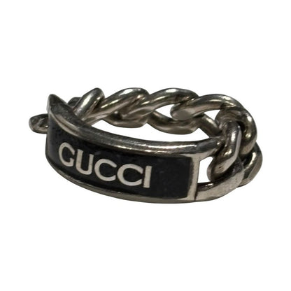 Gucci 925 Logo Plated Golmet Chain Ring 925 Logo Plated Golmet Chain Ring