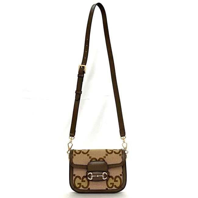 Gucci Shoulder Bag F22018 Brown Beige Horsebit