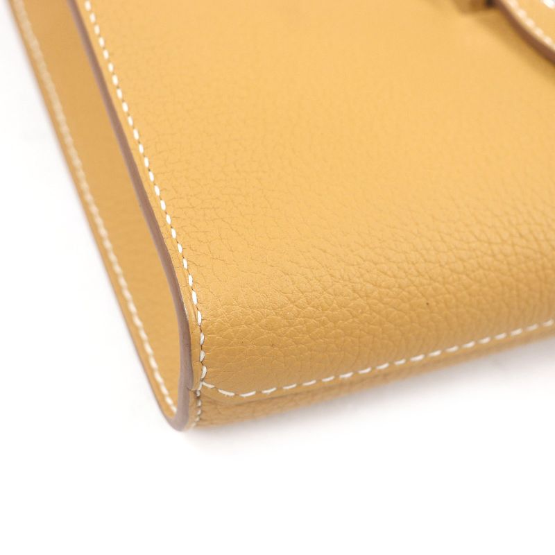 Hermes Sac A Depeches 21 Togo Leather Shoulder Bag Natural Sable W Engraved