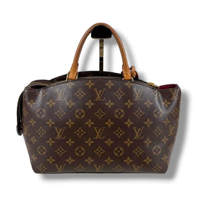 Louis Vuitton Petit Palais PM Handbag Monogram Leather Brown Padlock — view 4