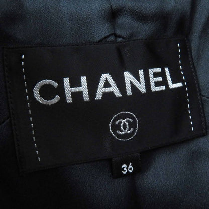 Chanel P60011 Cotton Partially Lined Silk Coco Mark Buttons Total Pattern Shawl