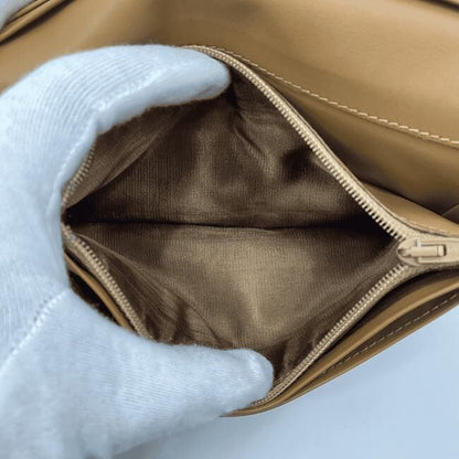 Celine Bifold Long Wallet Brown Macadam Wallet Excellent Condition PVC Leather