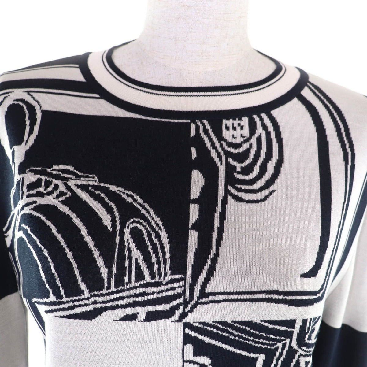 Hermes Brides de Gala Regular Silk Blend Blue Noir Black — view 4