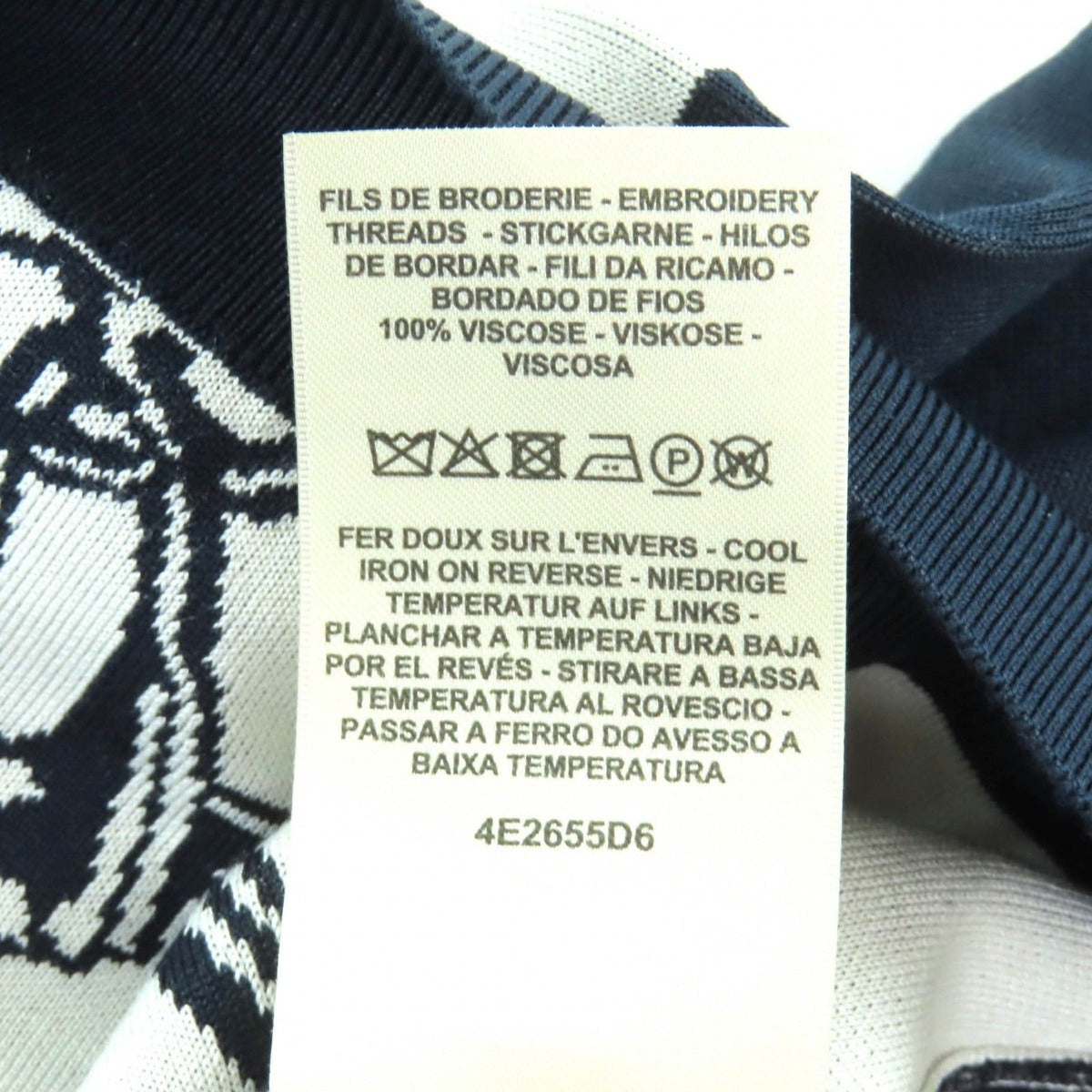 Hermes Brides de Gala Regular Silk Blend Blue Noir Black — view 8