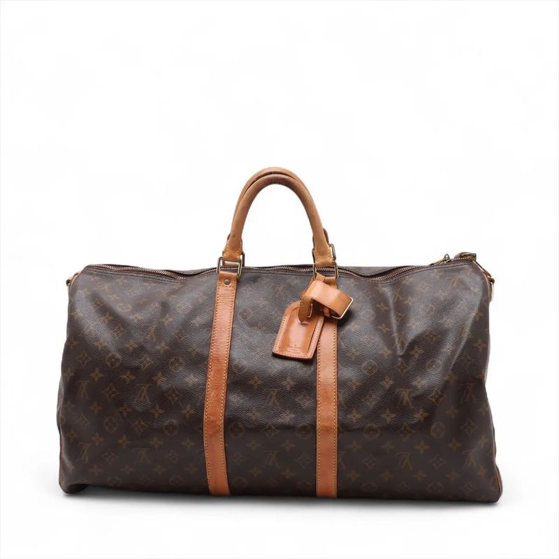 Louis Vuitton Monogram Keepall 55 M41424 Leather Boston Bag Business Travel