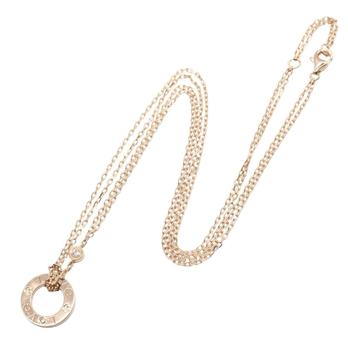 Cartier Necklace Love Circle Pink Sapphire — view 2