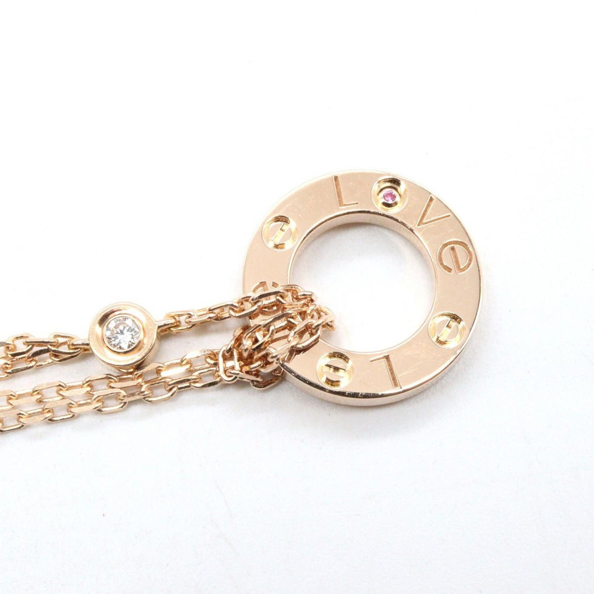 Cartier Necklace Love Circle Pink Sapphire — view 4