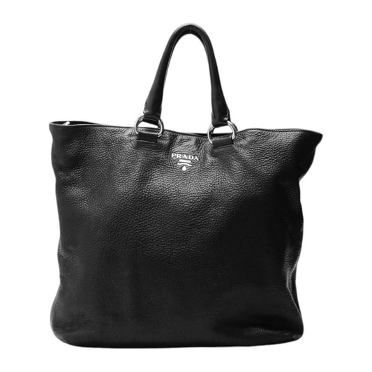 Prada 1 Bg865 2 E8 K Vitello Phenix Handbag Crossbody Bag Black