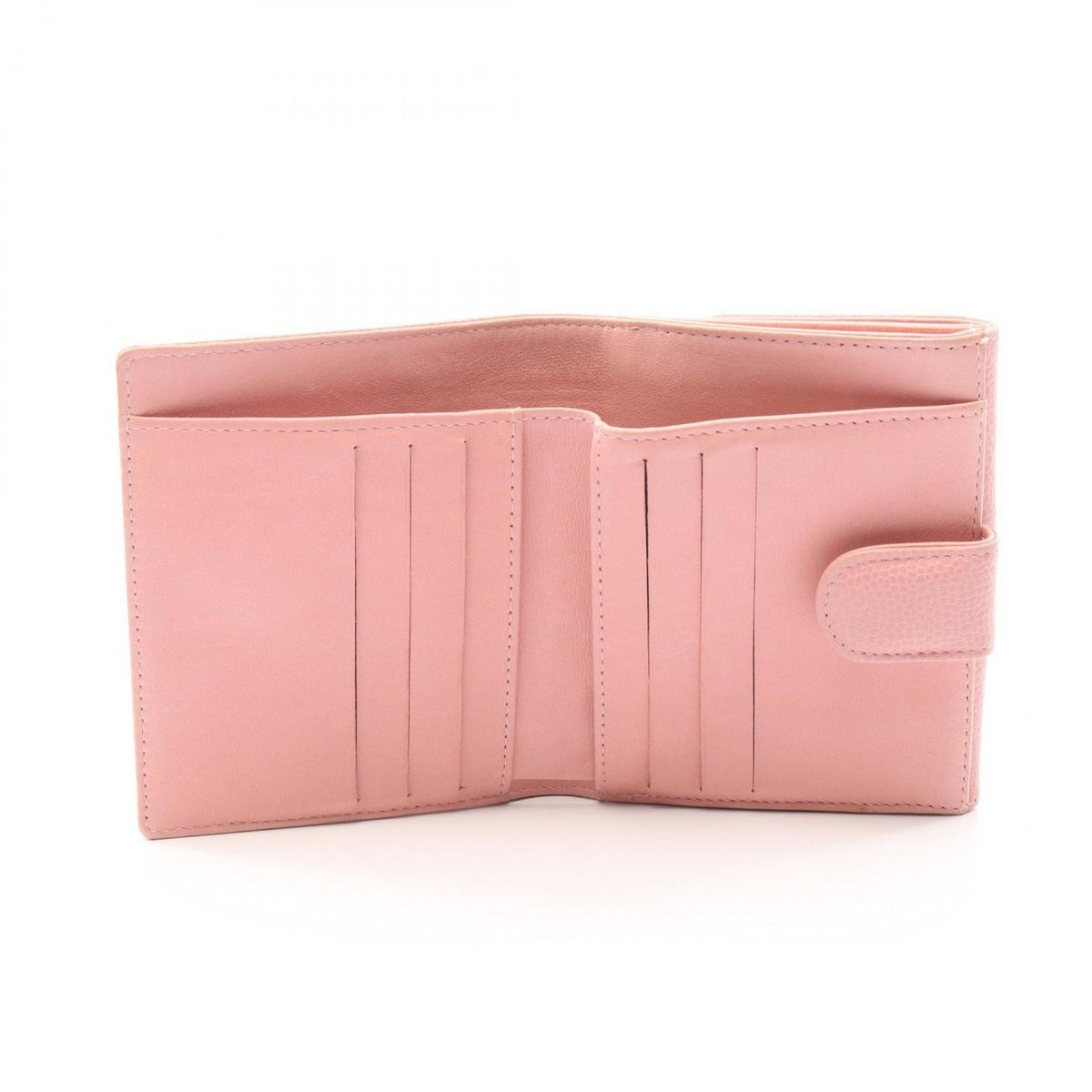 Chanel Hook Wallet CC Logo Pink Calf — view 3