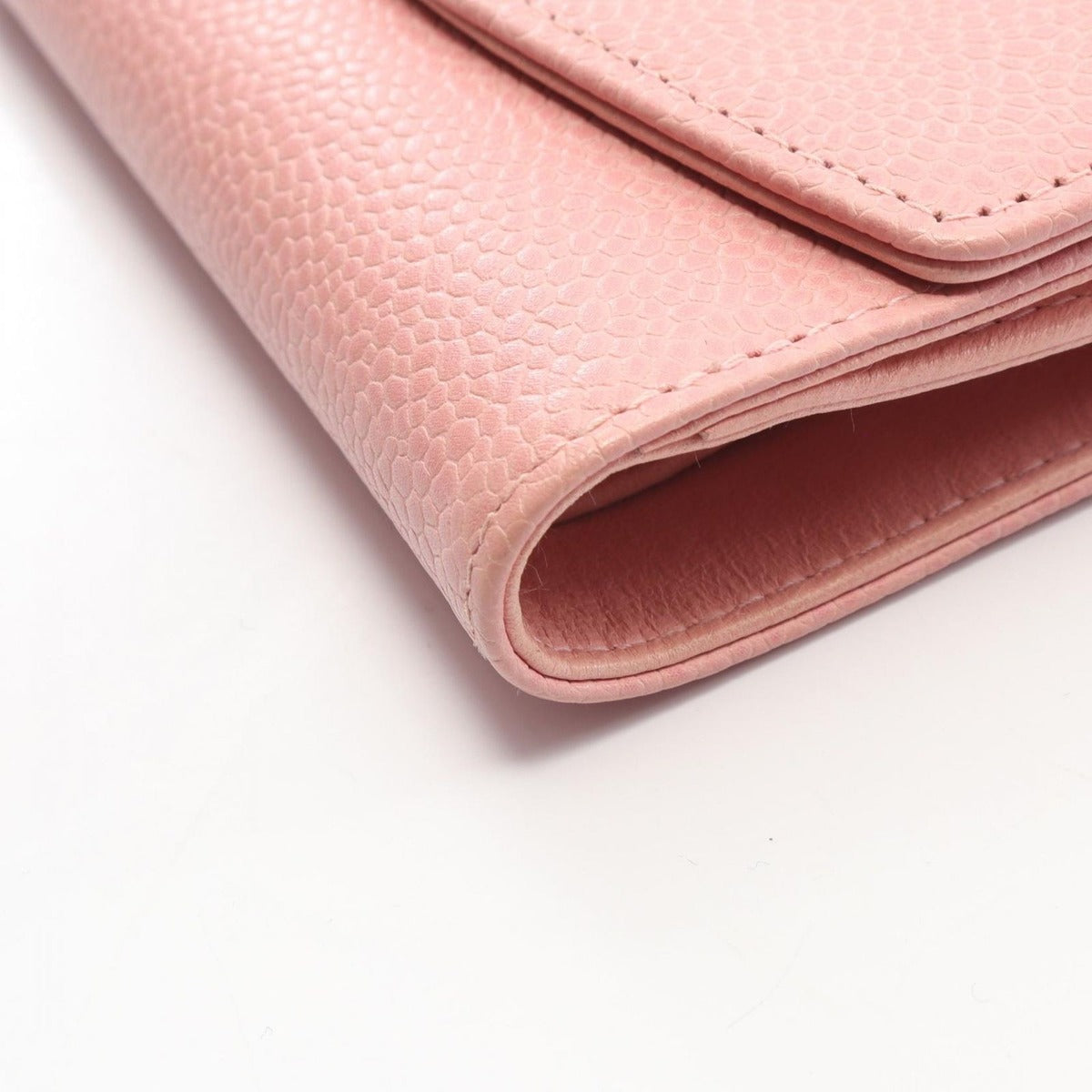 Chanel Hook Wallet CC Logo Pink Calf — view 9