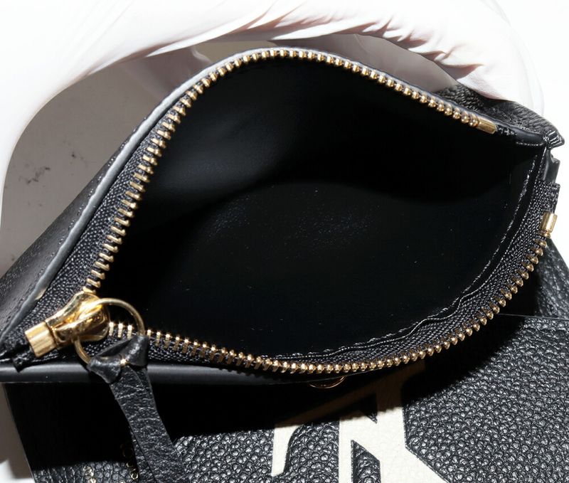 Louis Vuitton Trifold Wallet With Coin Purse Bicolor Monogram Empreinte Black X