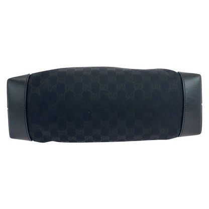 Gucci Sherry Line Black GG Canvas/leather 308930 Crossbody Shoulder Bag Unisex