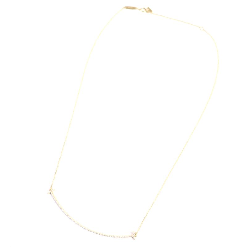  Tiffany & Co Tiffany & Co T-smile Large Diamond Necklace 18K Diamond 70PT