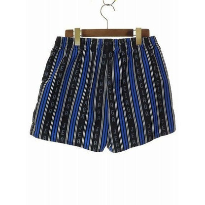 Balenciaga Logo Stripe Swin Short Blue XS Striped Swim Shorts — view 2