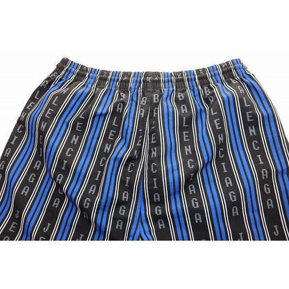 Balenciaga Logo Stripe Swin Short Blue XS Striped Swim Shorts — view 4