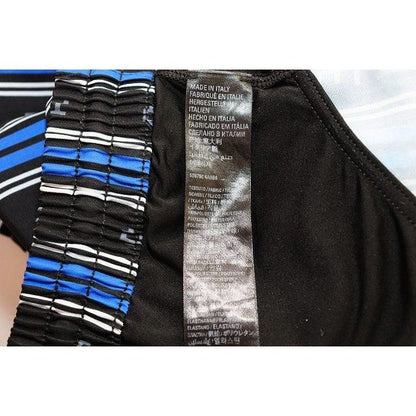 Balenciaga Logo Stripe Swin Short Blue XS Striped Swim Shorts — view 6