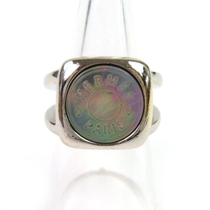 Hermes Serie Shell Accessories Ring・ring Silver Aurora Color 55