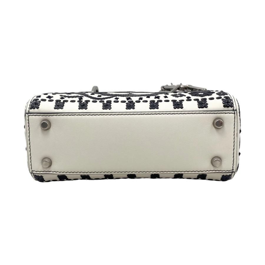 Christian Dior Handbag Shoulder Bag Lady Dior Mini Flower Floral Embroidery