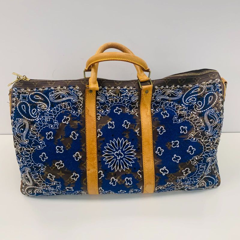 Louis Vuitton JAY AHR Lbandana BLUE Model Keepall : X0360