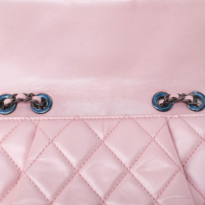 Chanel Chain Shoulder Bag Matelasse Vintage Calf Mini Pink Silver Hardware