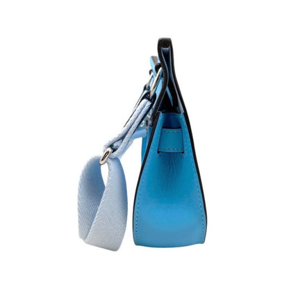 Hermes Shoulder Bag Gipsyère Mini W Engraved Swift Celeste Blue Brume Silver