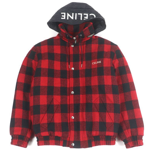 Celine 21AW 2w404018f Lumberjack Buffalo Check Cottoned Blouson Jacket Red
