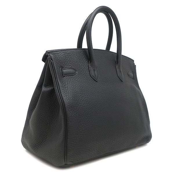 Hermes Handbag Birkin 35 Fjord Black Gold Hardware Black G Engraved [storage
