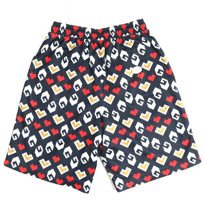Gucci 23AW 752639 All-over Design Shorts Navy White Red XS With Box Made In