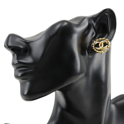 Chanel Coco Mark Vintage Gold Plated Ladies 7.0g Earrings