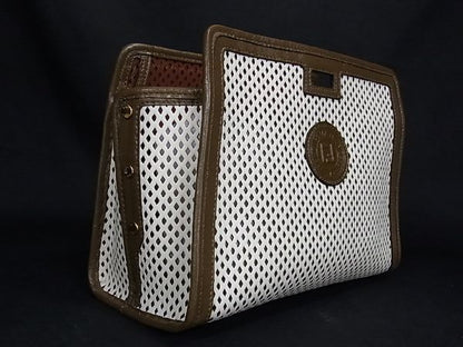 Fendi Peekaboo Defender Leather Bag Cabas White And Brown Al3023