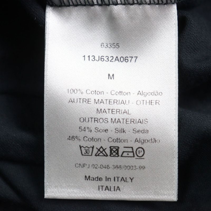 DIOR Homme 21SS 113j632a0677 Oblique Layered OVER TEE 100% Cotton Oblique