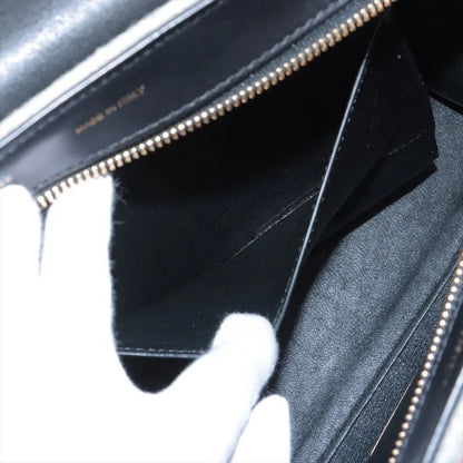 Celine Trapeze Medium Leather Handbag Tote Gold Hardware Black Gray Felt