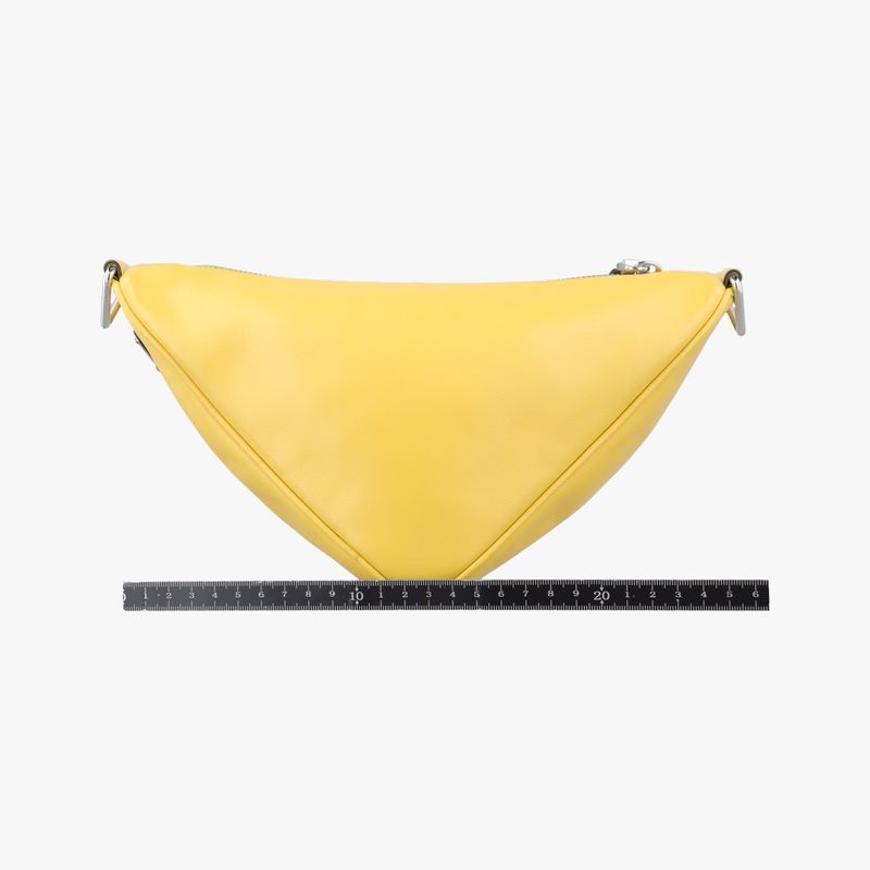 Prada Triangle Embossed Logo Yellow Leather 1bh1907/d