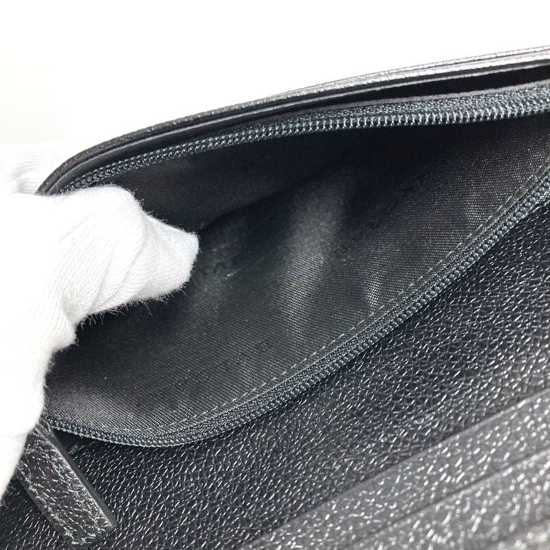 Bvlgari Bulgari Long Wallet Logo Mirelige Pvc/leather Black