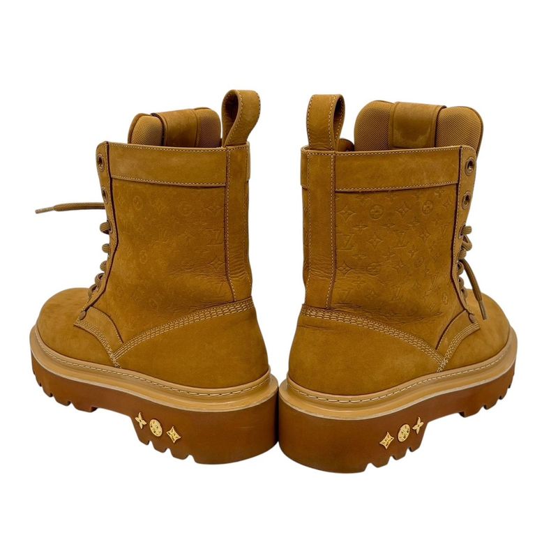 3151 Louis Vuitton Boots LV Ranger Ankle Boots Beige Monogram Men's Shoes Size