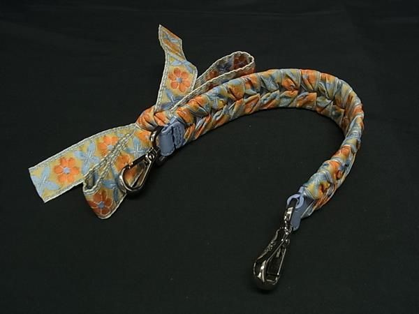 Fendi Strap You Canvas Shoulder Strap Light Blue And Orange Fs4736