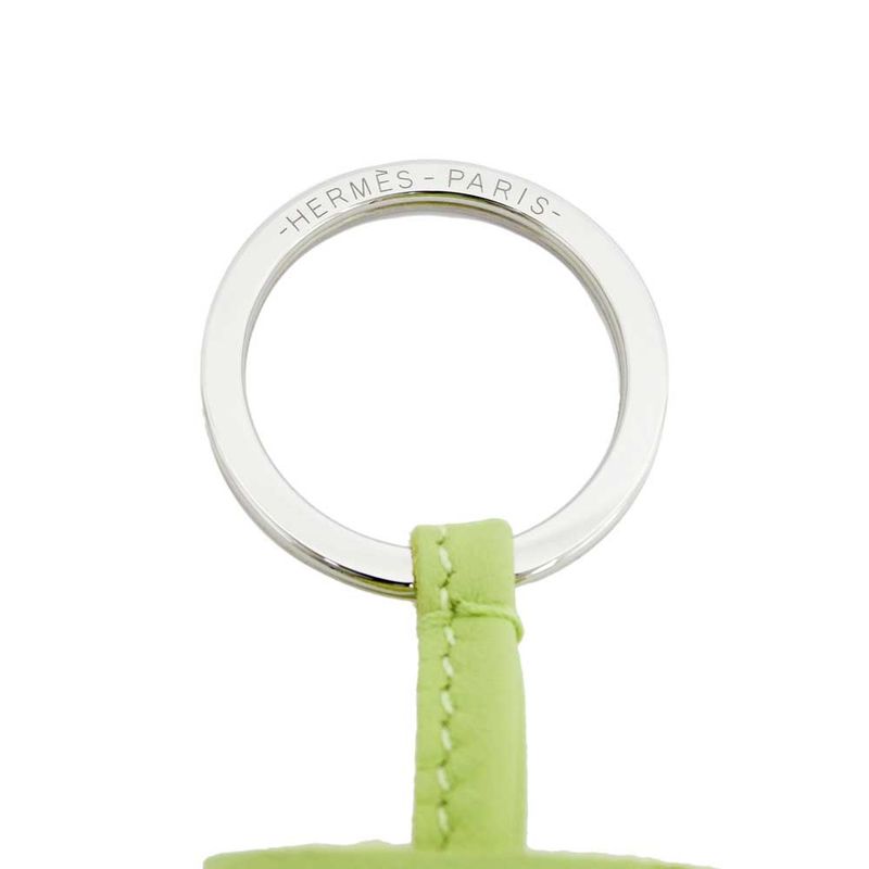 Hermes Key-ring Carmen Charm Pistachio Yellow Green Silva-hardware Key